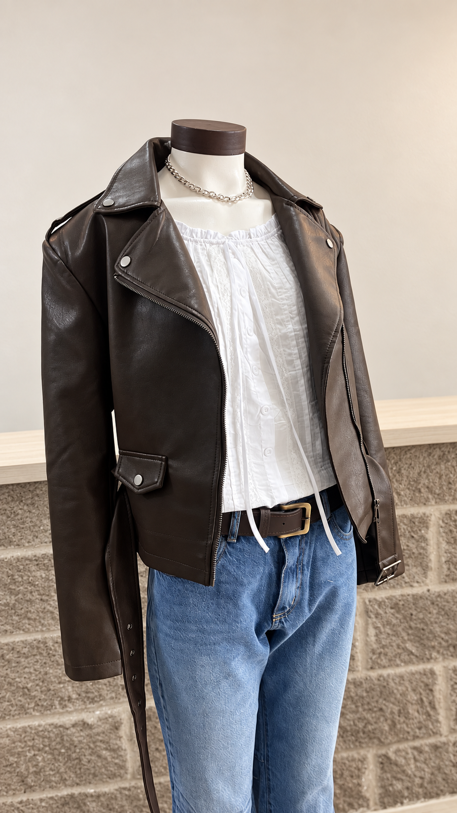 CAMPERA DE CUERO CHOCOLATE